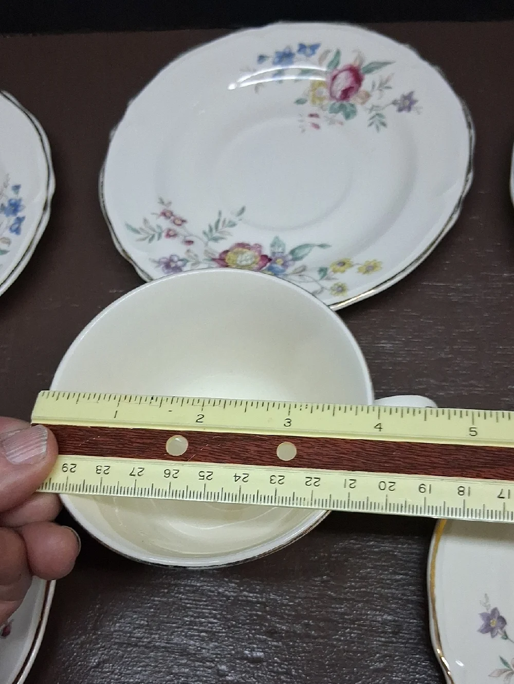 6 Pc EDWIN KNOWLES-4 Saucers, 1 Cup, 1‎ Dessert Plate-Replacement Pieces Winslow